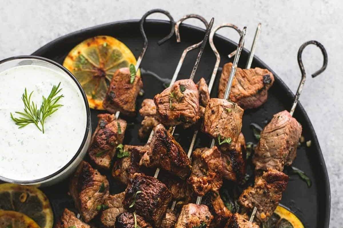 Athens: Guided Food Tour a typical Greek snack called Souvlaki