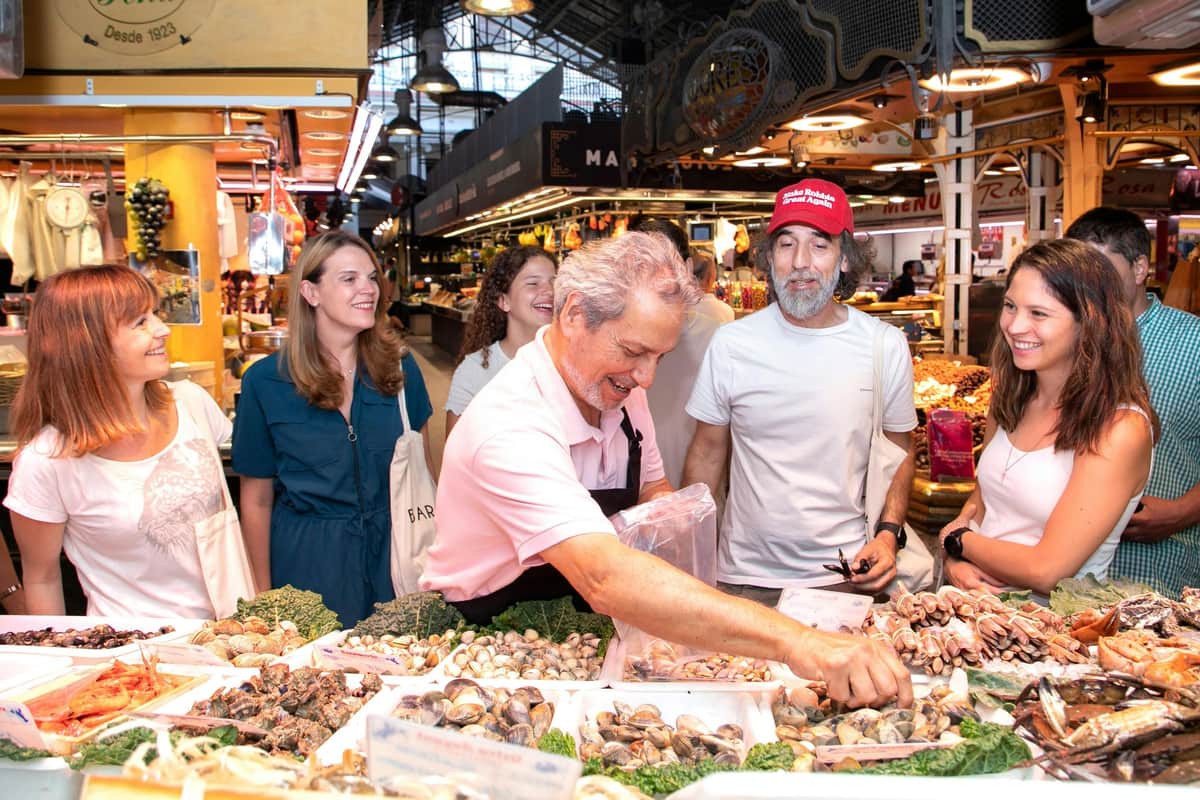 Fresh seafood Boqueria market