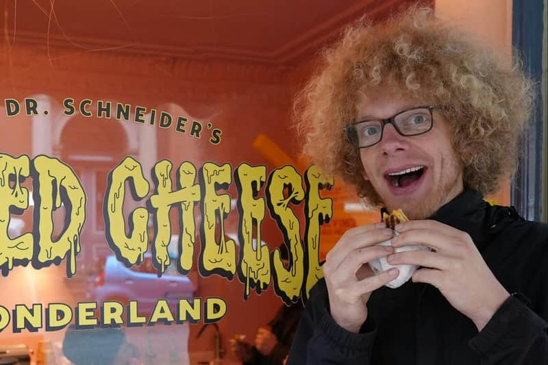 Tour guide Malte enjoys Grilled Cheese Wonderland